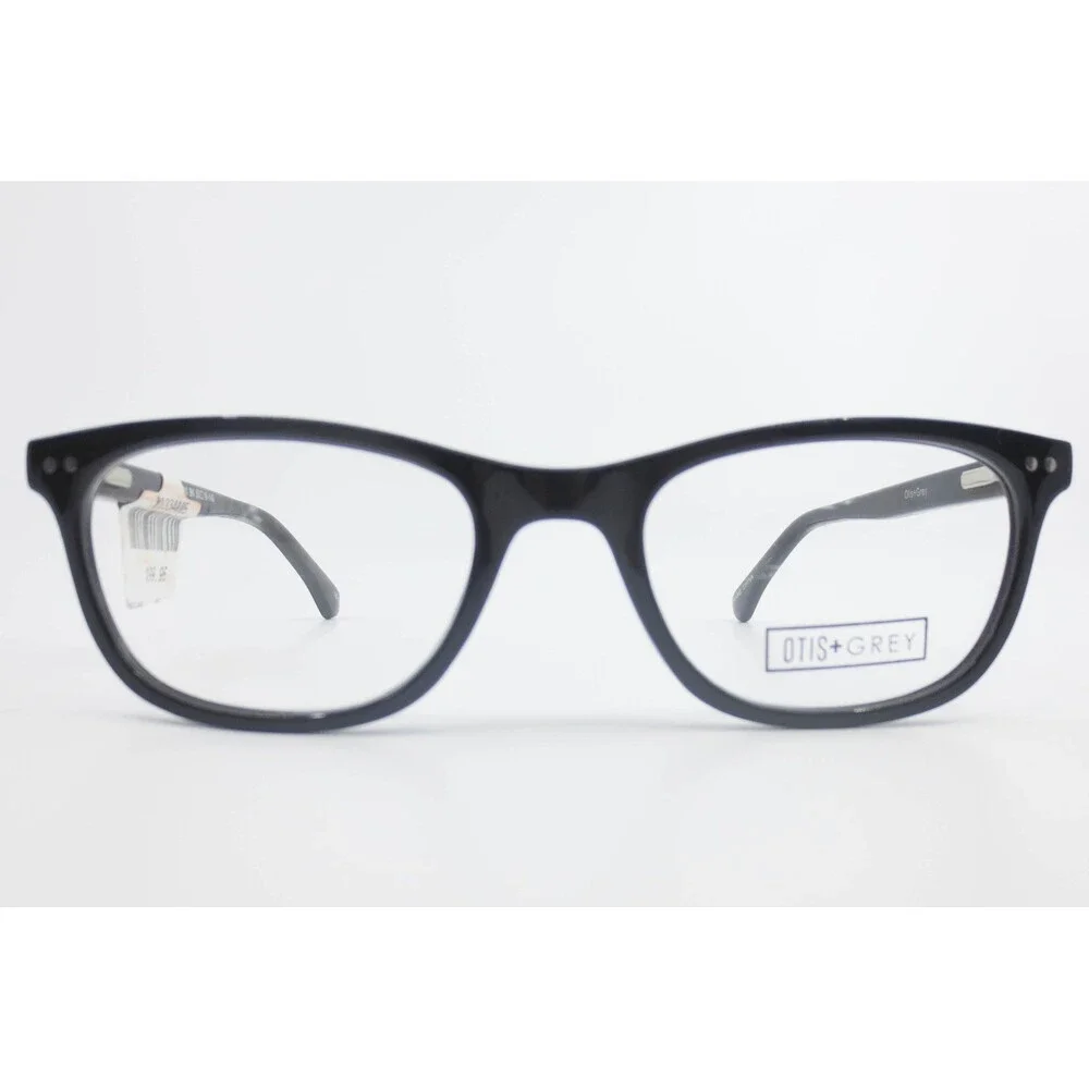 Otis+Grey Women OG 7020 Black Square Eyeglass Frames 50-19-140 Demo Lenses